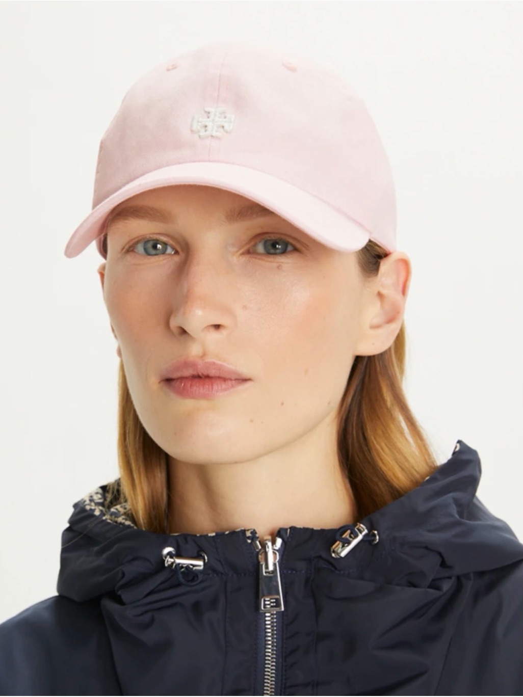 Tory Burch Light Pink Logo Cap